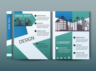 Annual report cover in abstract design