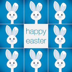 Bright Easter Bunny card in vector format. 