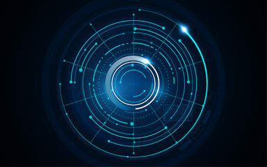 tech sci fi circle design innovation concept background