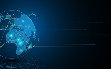global connect technology communication concept background