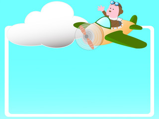 乗り物のタイトルフレーム