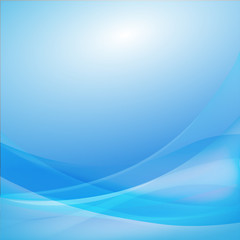 Blue curve abstract background vector 