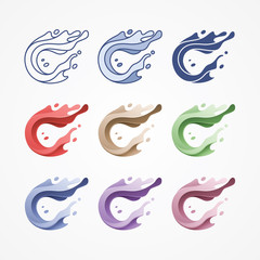 Set of Colorful Letter C Logo Template