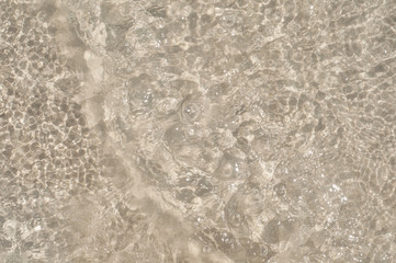 Light Refraction of water ripple on beach sand