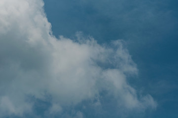 White clouds on blue sky