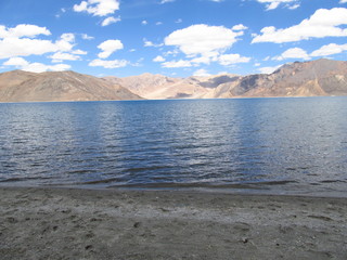 Hills, Lake and blue sky