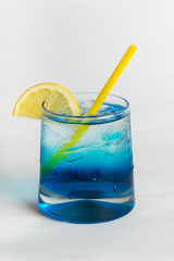 alcoholic cocktail on white background