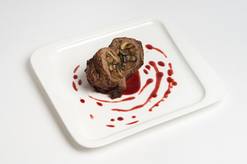 hot dish on white background