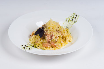 hot dish on white background