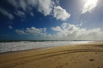 Rough Indian Ocean on Scarborough Beach, Australia