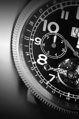 Fototapeta na wymiar Mechanical luxury wrist watch dial