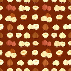 seamless texture of chocolate with hazelnuts