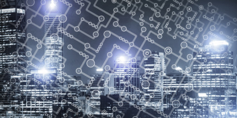 Wireless connection or networking concept as means of communicat