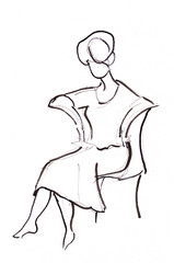 Instant sketch, girl