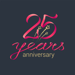 25 years anniversary vector icon