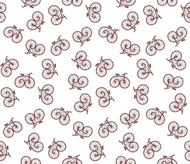 Fototapeta na wymiar seamless pattern of retro bicycle