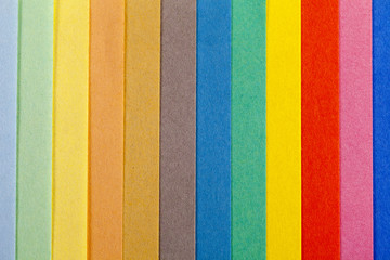 Background of colorful paper  parallel  vertical stripes