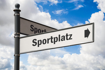 Fototapeta na wymiar Schild 197 - Sportplatz