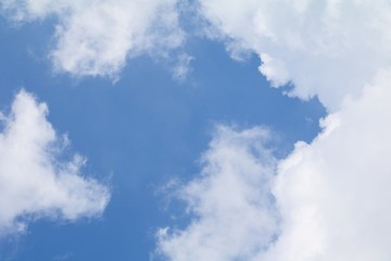 blue sky bright and big cloud beautiful, art of nature  with copy space for add text