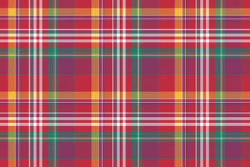 Check colored plaid madras seamless background