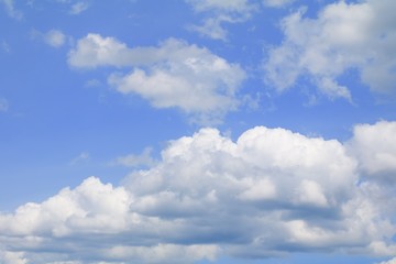 blue sky with big cloud and raincloud, art of nature beautiful and copy space for add text