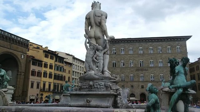 The Fountain of Neptune in Florence. Back view