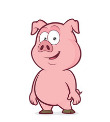 Obraz na płótnie Canvas Smile pig standing