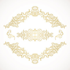 Vector decorative frame. Elegant element for design template.