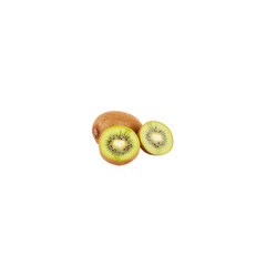 Obraz premium Ripe green kiwis, isolated on white