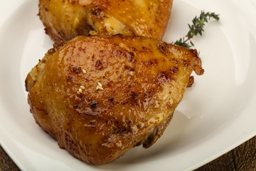 Roasted chicken thighs