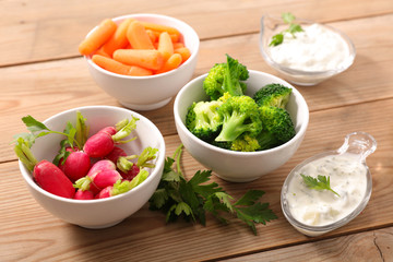 vegetable and dip