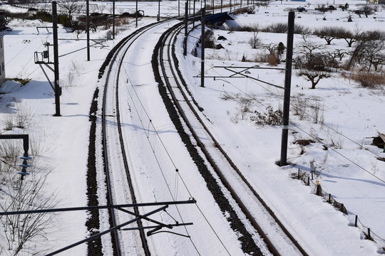 雪国の線路（羽越本線）