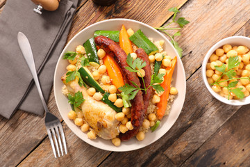 couscous with meat and vegetable