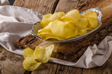 Potato chips product photography