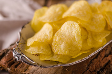 Potato chips product photography