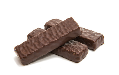 Chocolate wafers isolated