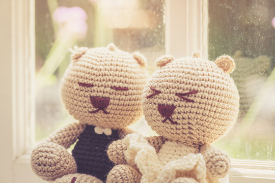 Crochet knitting cute teddy bear