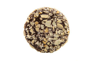 Cookies in chocolate isolated