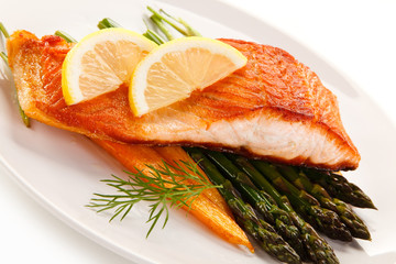 Fish dish - roast salmon