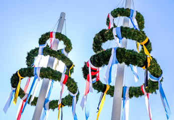 typical bavarian maypole