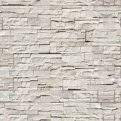 Fotobehang Stenen textuur muur Naadloze textuur muur licht grijze steen wilde omheining