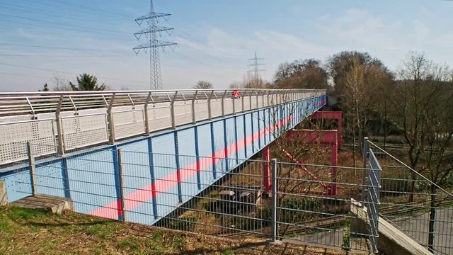 long cycle tack bridge passing valley