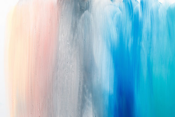 Modern art background painting, abstractionism. Blurred soft colorful gradient, pastel colors backdrop with free space.