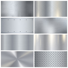 Metal Texture Realistic 3D Samples Collection  - obrazy, fototapety, plakaty