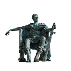 Fototapeta na wymiar Bronze statue of Constantine I in York, England, near the spot where he was proclaimed Augustus in 306