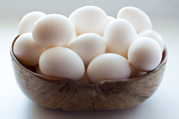 Eggs in a coconut dish