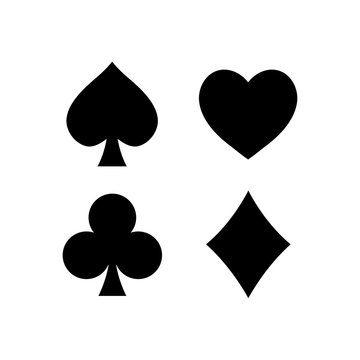 Schwarzes einfaches Symbol - Spielkarten Farben