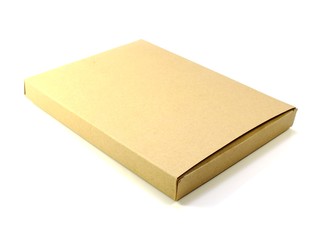 brown paper package box isolated on white background