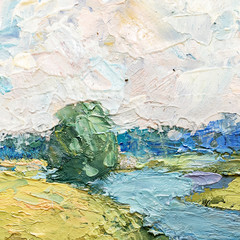 Oil painting, handmade