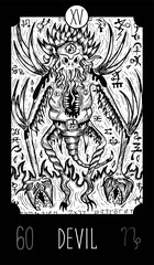 Devil. Tarot card Major Arcana. See all collection in my portfolio